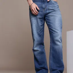 The Roadster Life Co. Men Pure Cotton Flared Fit Heavy Fade Jeans-picture-21