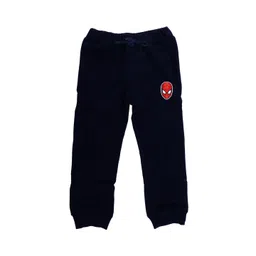 Marvel by Wear Your Mind Kids Navy Blue Solid Pure Cotton Joggers-picture-25