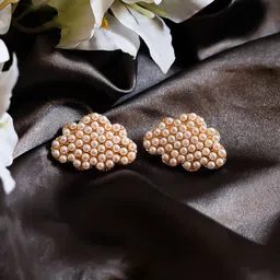 Bellofox Gold-Plated & White Contemporary Studs-picture-18