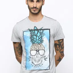 Huetrap Men Grey Printed Round Neck T-shirt-picture-42