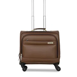 NOVEX Brown Solid Soft-Sided Cabin Trolley Suitcase-picture-31