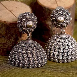 TEEJH Silver-Toned Contemporary Drop Earrings-picture-35