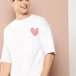 Harvard Drop-Shoulder Sleeves Pure Cotton T-shirt-image-59