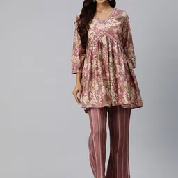 Readiprint Fashions Women Printed Pure Silk Co-Ords-image-30