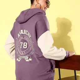 The Roadster Life Co. November-Winter Discotheque-Very Varsity Printed Hooded Sweatshirt-picture-44