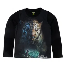 YK Disney Boys Black Jungle Book Printed Round Neck T-shirt-picture-12
