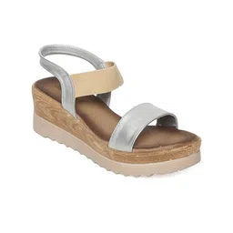 Bruno Manetti Women Silver-Toned Solid Wedges-picture-49