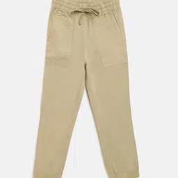 Campana Boys Beige Regular Fit Solid Joggers-image-49