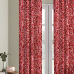 Cortina Red & Pink Single Digital Printed Door Curtain-picture-27