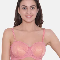 Clovia Lace Padded Underwired Multiway Strapless Bra-image-72