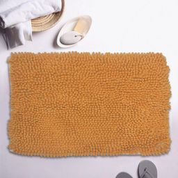 BIANCA Yellow Mushroom Textured Shaggy Anti-Skid Bath Rug-picture-3