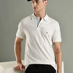Tommy Hilfiger Polo Collar Pure Cotton T-shirt-picture-39