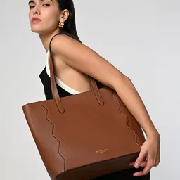 Accessorize Women Wavy Stitch Tote image 1