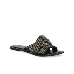 Marie Claire Women Black Mojaris Flats-image-15