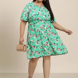 Sztori Plus Size Floral Print A-Line Dress-picture-28