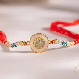 Voylla Regal Mother Of Pearl Designer Thread Rakhi image 1