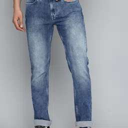 Flying Machine Men Freddie Slim Straight Fit Heavy Fade Stretchable Jeans-picture-45