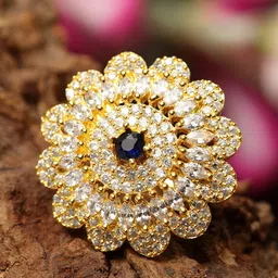 Bhana Fashion Gold-Plated AD-Studded Handcrafted Finger Ring-picture-15