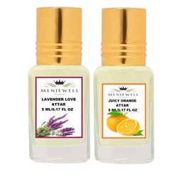Menjewell Set of 2 Lavender Love  Juicy Orange Attar 10ml-picture-28