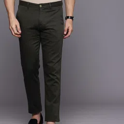 Louis Philippe Sport Men Textured Tapered Fit Chinos Trousers-image-60