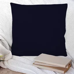 Kuber Industries Set Of 3 Navy Blue Solid Microfiber Filled Floor Cushions image 3