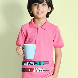 NUSYL Boys Typography Printed Polo Collar T-shirt-picture-15