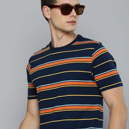Flying Machine Pure Cotton Striped Oversized T-shirt-picture-16