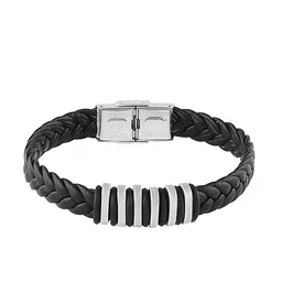bodha Men Black Leather Cuff Bracelet-picture-36