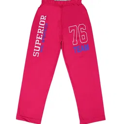 SWEET ANGEL Boys Pink Solid Straight-Fit Track Pants-picture-42