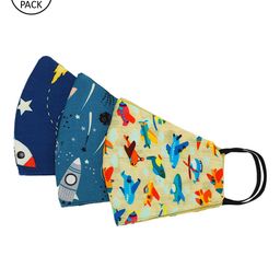 Tossido Kids 3 Pcs 3-Ply Cartoon Printed Outdoor Masks-picture-36