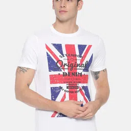 Steenbok Men White  Red Printed Round Neck Pure Cotton T-shirt-picture-31