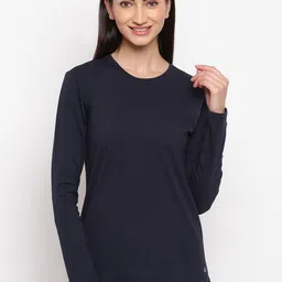 Enamor Women Basic Crew Neck Stretch Cotton T-Shirt-picture-11