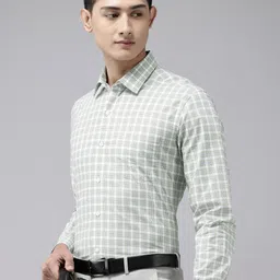 Arrow Pure Cotton Manhattan Slim Fit Checked Formal Shirt-picture-24