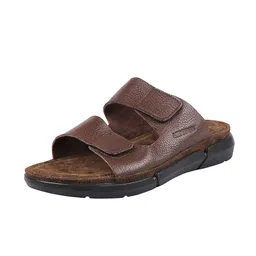 Hidesign Men Brown Leather Comfort Sandals-image-1