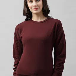 Athena Women Burgundy Solid Top-picture-25