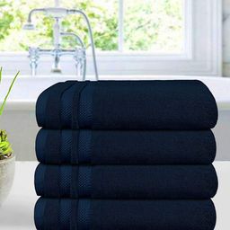 MYTRIDENT 4 Piece Hand Towel Set Navy Blue Luxury Collection 100% Cotton 625 GSM-picture-38