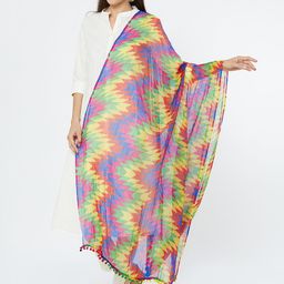 Dupatta Bazaar Women Multicoloured Printed Dupatta-picture-14