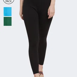 GRACIT Women Pack of 3 Solid Ankle-Length Leggings-picture-27