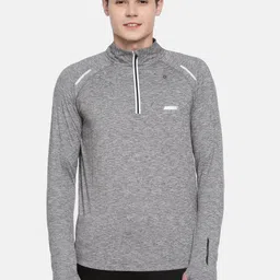 Van Heusen Men Grey Solid Swift Dry Odour Shield Active Jacket image 1