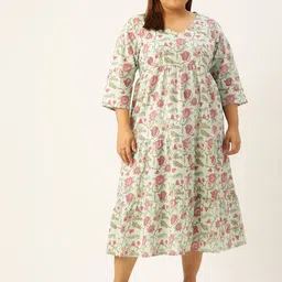 theRebelinme Plus Size Floral A-Line Midi Dress-image-51