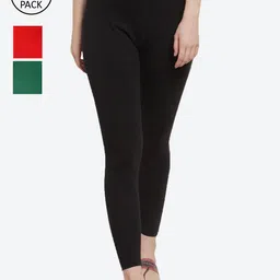 GRACIT Women Pack of 3 Solid Ankle-Length Leggings-image-73