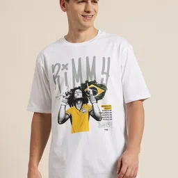 HERE&NOW Printed Relaxed FitCotton T-shirt-picture-35
