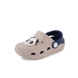 Yellow Bee Boys Grey & Navy Blue Clogs image 1