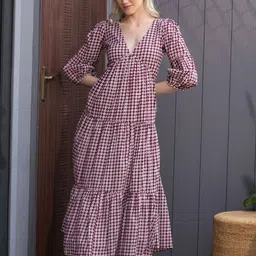 House of Abeena Print Fit & Flare Maxi Dress-picture-29