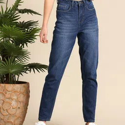 Mast & Harbour Women Mom Fit Light Fade Jeans-picture-38