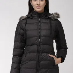 Fort Collins Women Black Solid Hooded Parka Jacket-picture-38