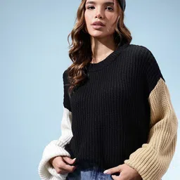 SZN Women Colourblocked Pullover-image-97