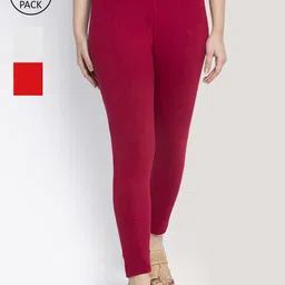 GRACIT Women Pack of 3 Solid Ankle-Length Leggings-image-90