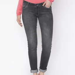 Pepe Jeans Women Grey Skinny Fit Mid-Rise Clean Look Stretchable Jeans-image-61