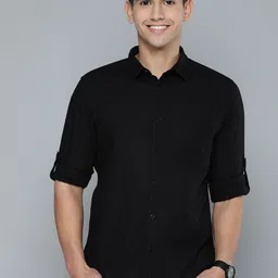 HERE&NOW Men Black Slim Fit Casual Shirt-picture-32